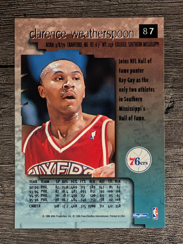1996-97 SkyBox Premium #87 Clarence Weatherspoon