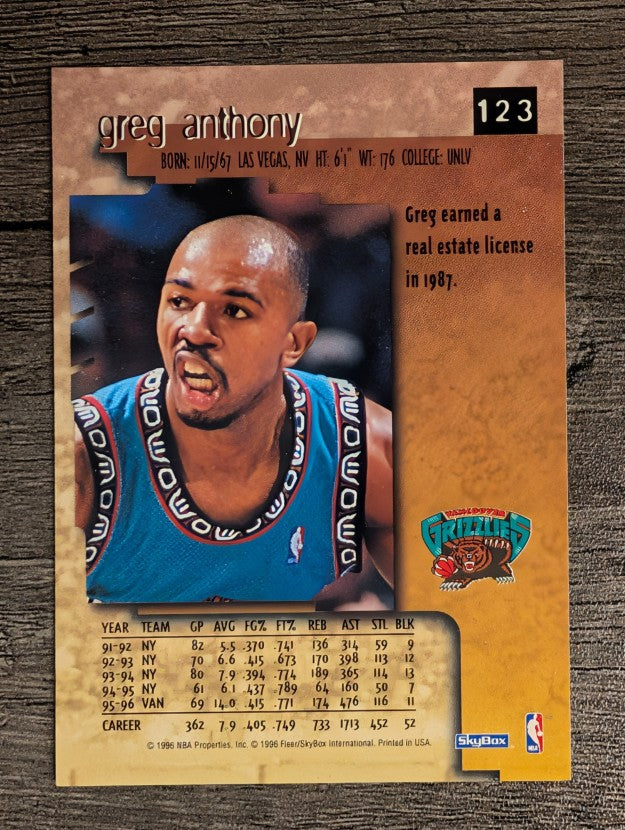 1996-97 SkyBox Premium #123 Greg Anthony