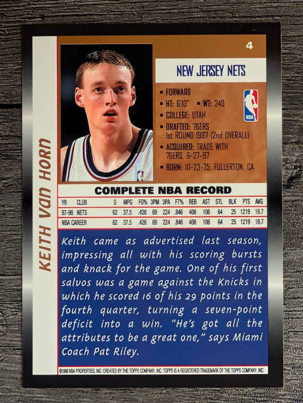 1998-99 Topps #4 Keith Van Horn