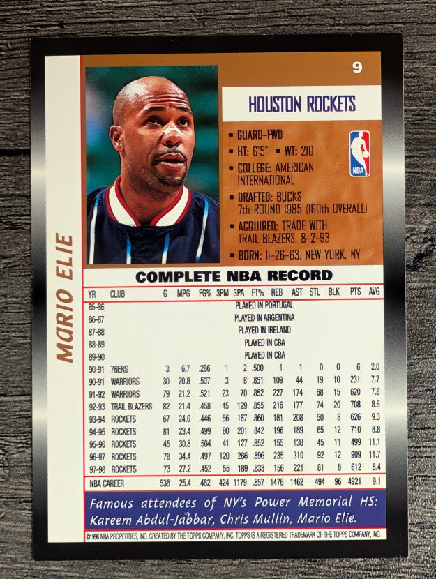 1998-99 Topps #9 Mario Elie