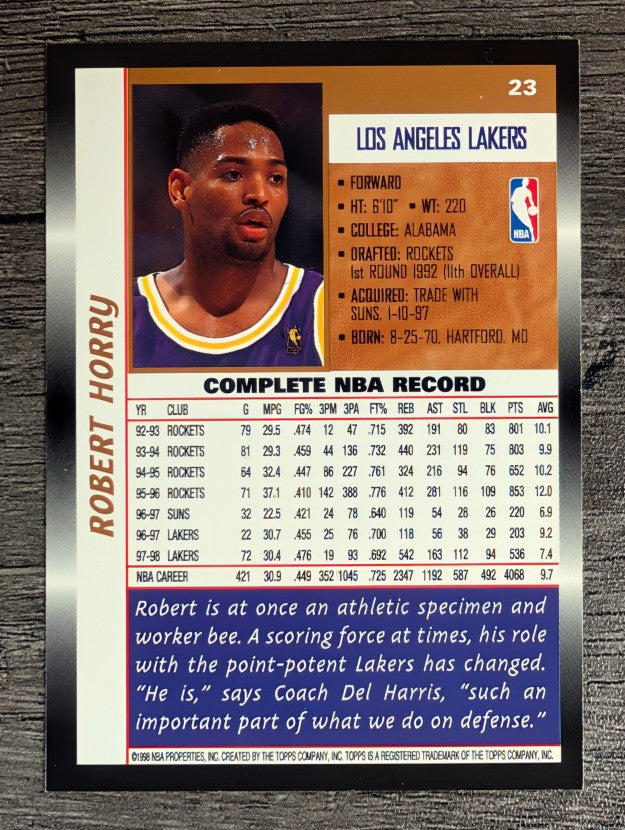 1998-99 Topps #23 Robert Horry