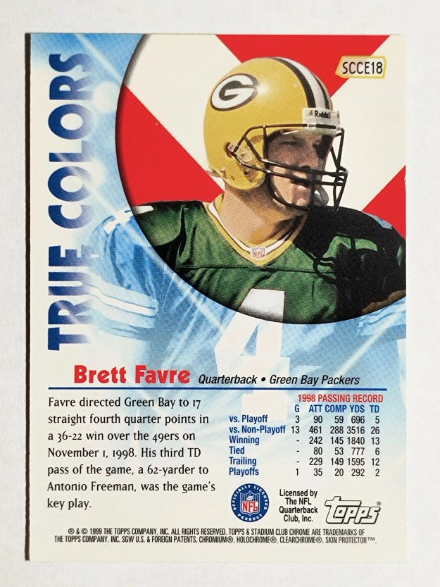 1999 Stadium Club Chrome True Colors #18 Brett Favre