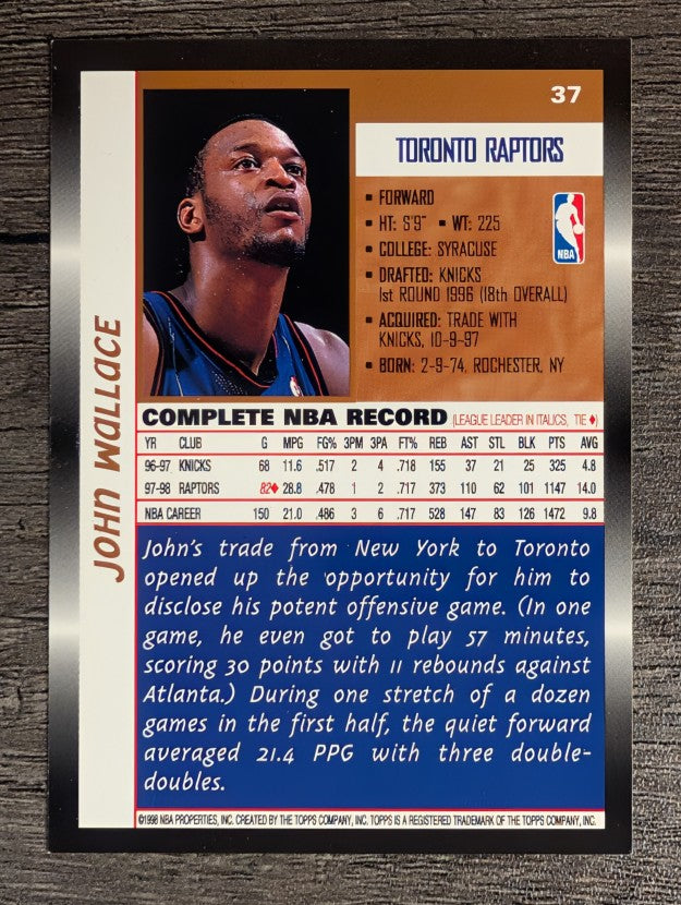 1998-99 Topps #37 John Wallace
