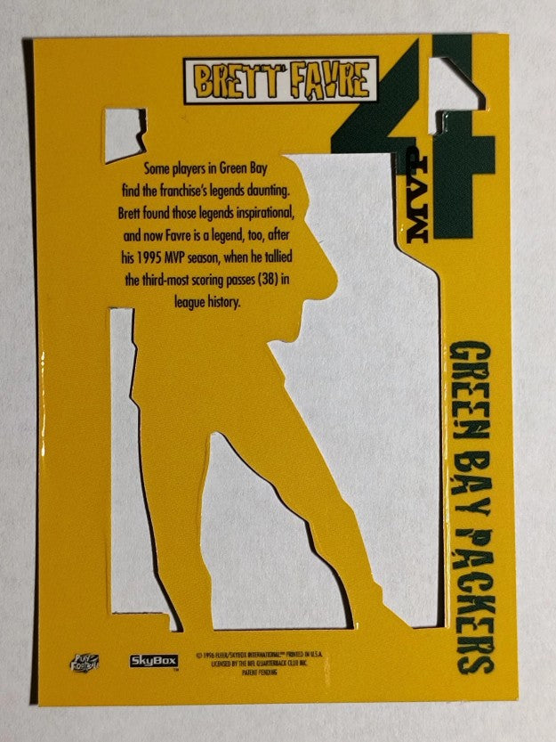1996 SkyBox Premium Brett Favre MVP #4 Brett Favre Die Cut