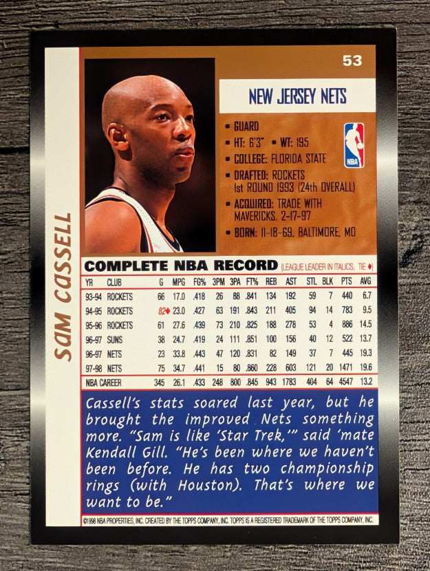 1998-99 Topps #53 Sam Cassell