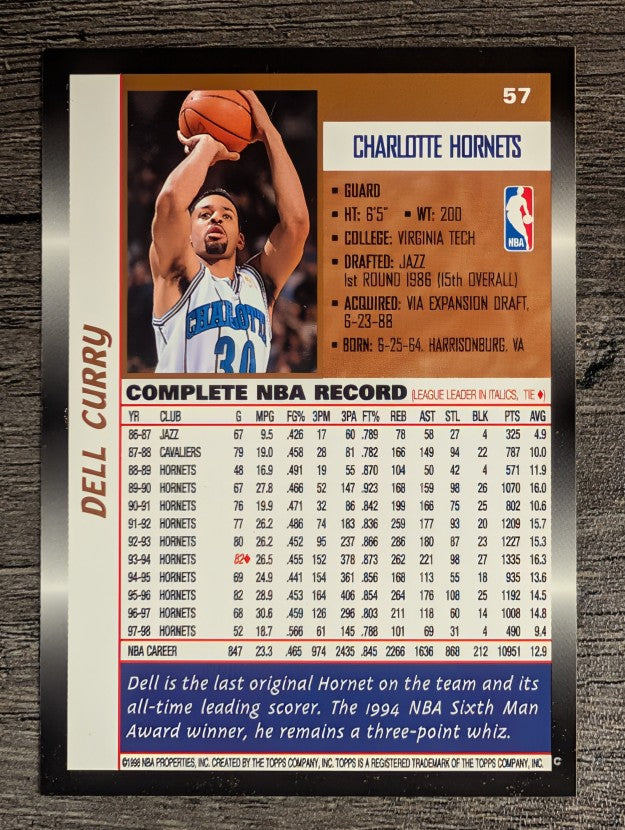 1998-99 Topps #57 Dell Curry