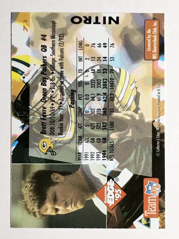 1995 Collector's Edge Nitro 22K #71 Brett Favre