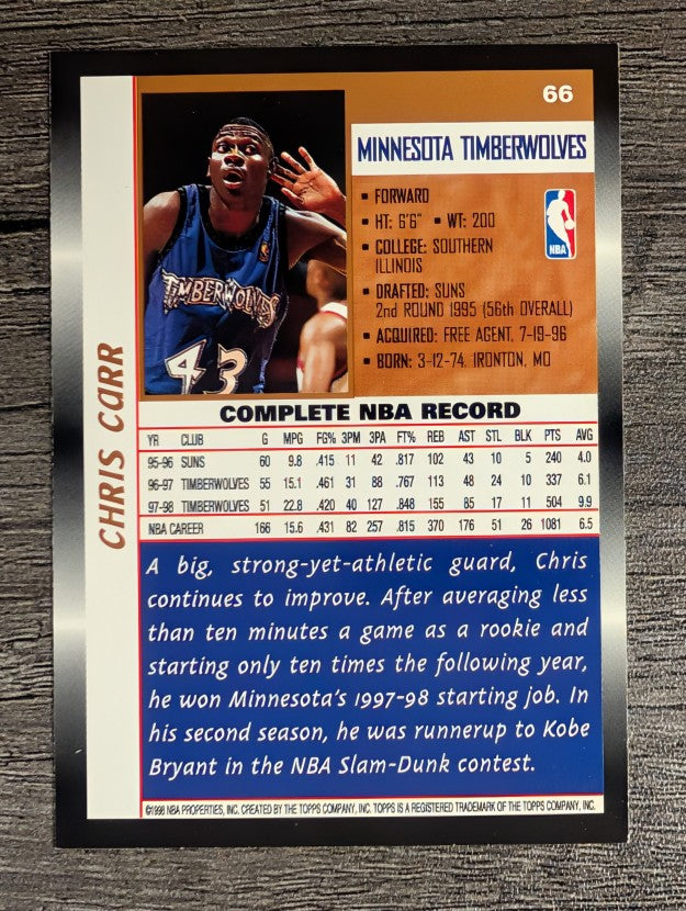 1998-99 Topps #66 Chris Carr