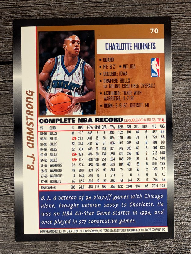 1998-99 Topps #70 B.J. Armstrong