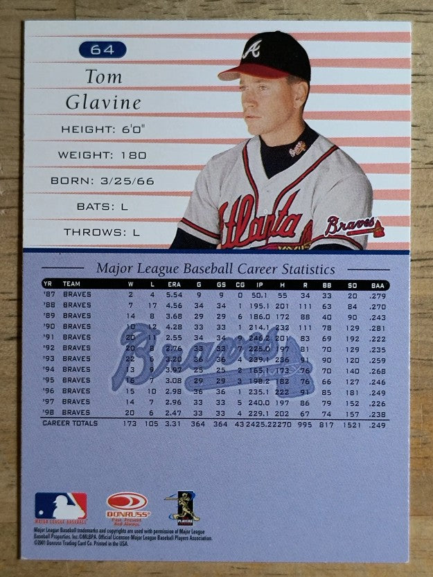 2001 Donruss 1999 Retro #64 Tom Glavine