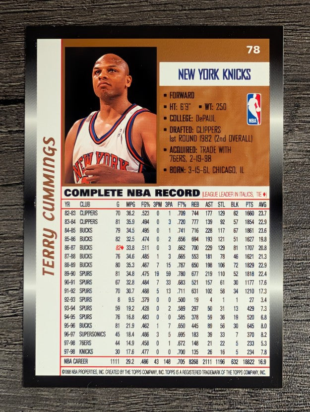 1998-99 Topps #78 Terry Cummings