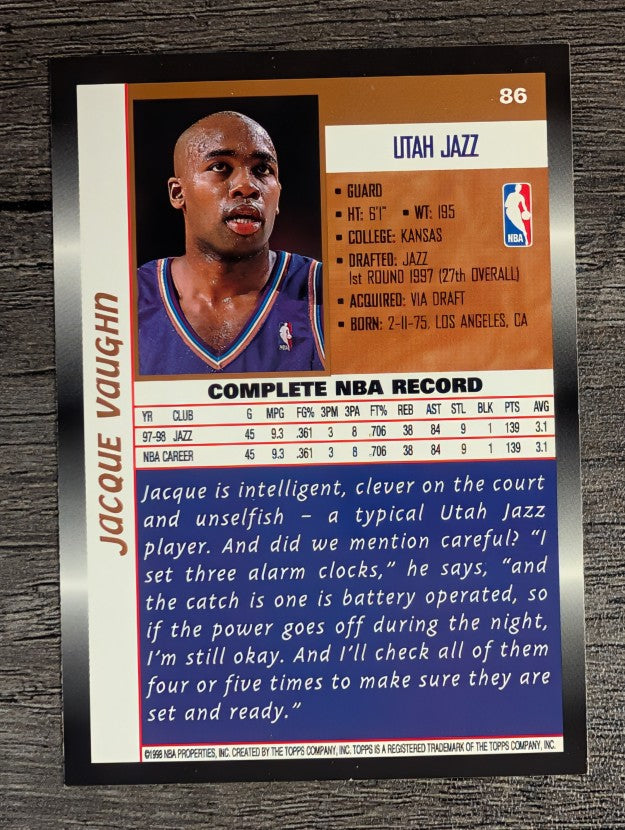 1998-99 Topps #86 Jacque Vaughn