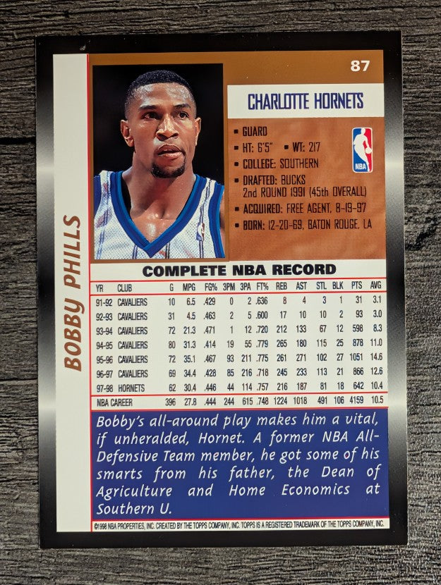 1998-99 Topps #87 Bobby Phills