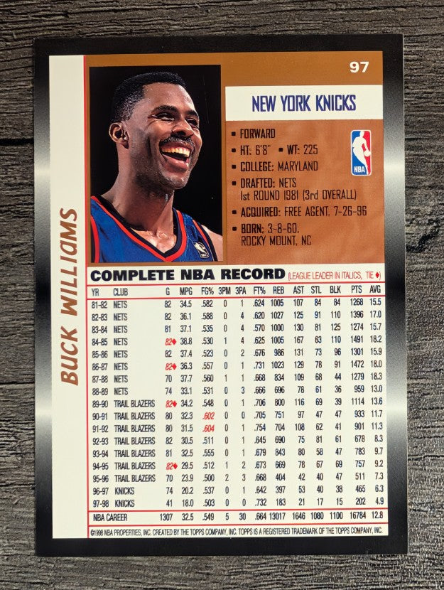1998-99 Topps #97 Buck Williams