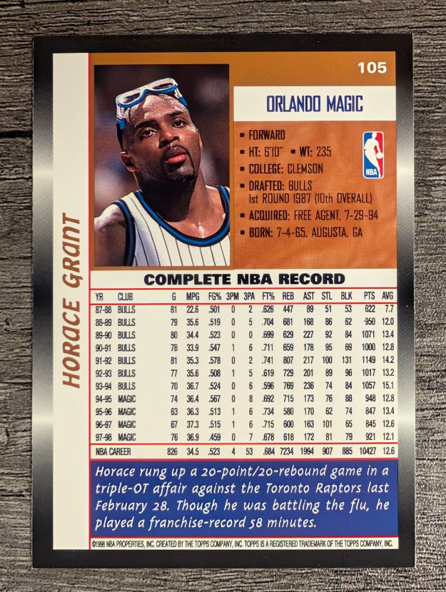 1998-99 Topps #105 Horace Grant