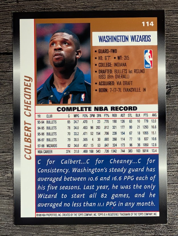 1998-99 Topps #114 Calbert Cheaney