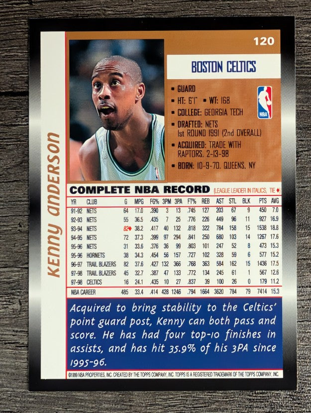 1998-99 Topps #120 Kenny Anderson