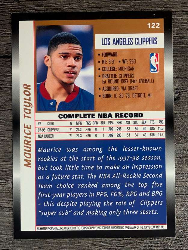 1998-99 Topps #122 Maurice Taylor
