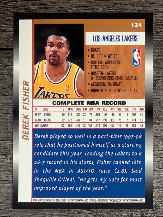 1998-99 Topps #124 Derek Fisher