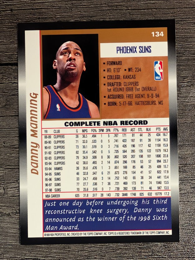 1998-99 Topps #134 Danny Manning
