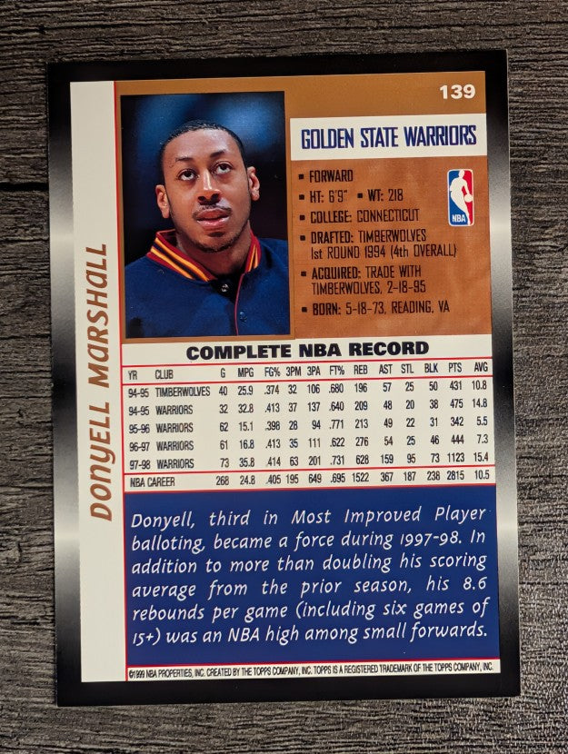 1998-99 Topps #139 Donyell Marshall