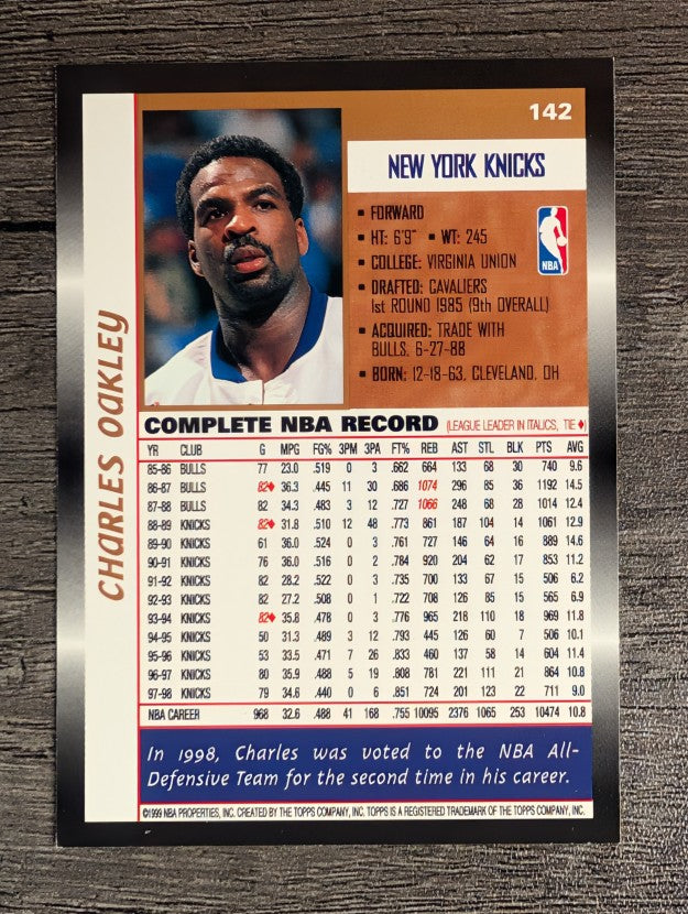 1998-99 Topps #142 Charles Oakley