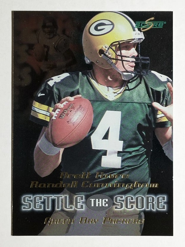 1999 Score Settle the Score #1 Brett Favre/Randall Cunningham