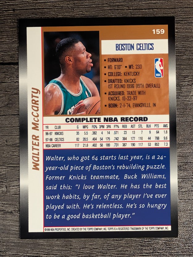 1998-99 Topps #159 Walter McCarty