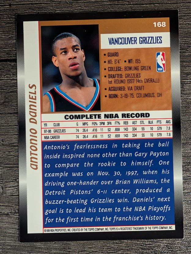 1998-99 Topps #168 Antonio Daniels