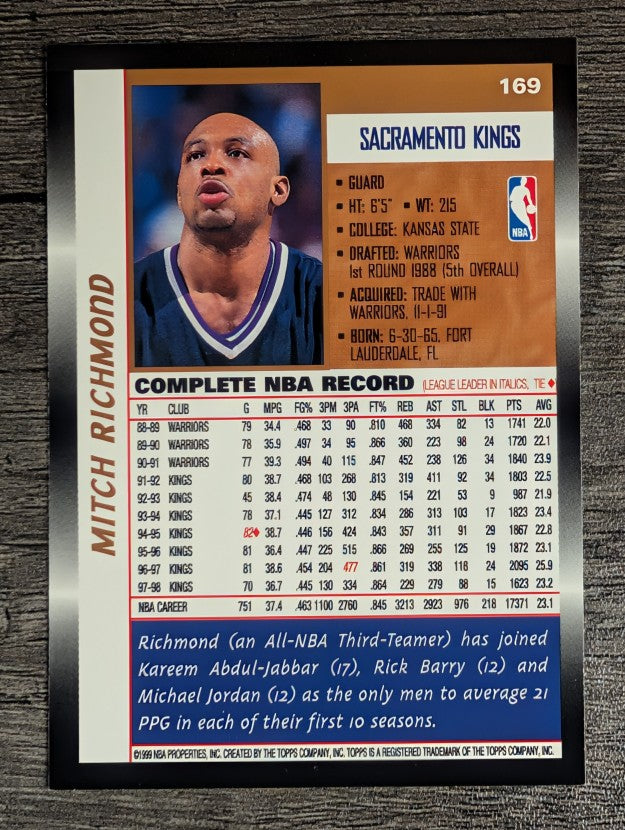 1998-99 Topps #169 Mitch Richmond