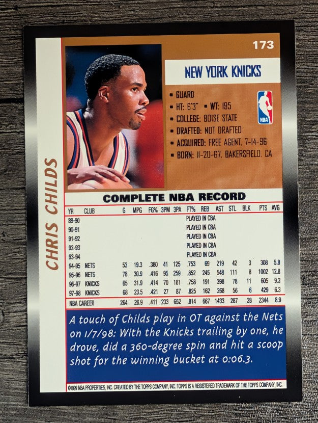 1998-99 Topps #173 Chris Childs