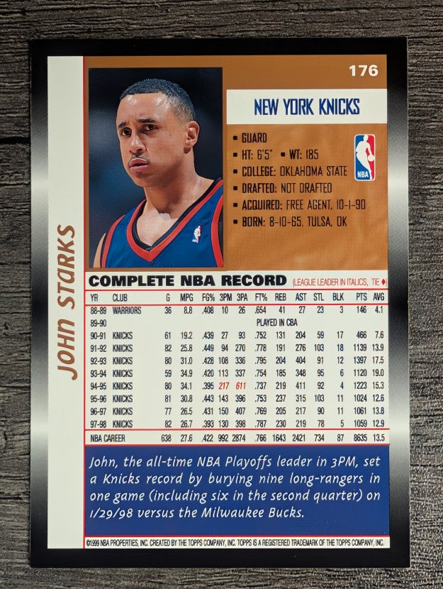 1998-99 Topps #176 John Starks