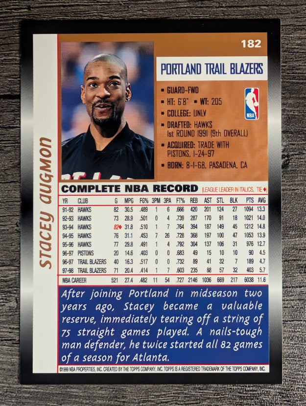 1998-99 Topps #182 Stacey Augmon