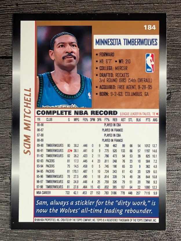 1998-99 Topps #184 Sam Mitchell