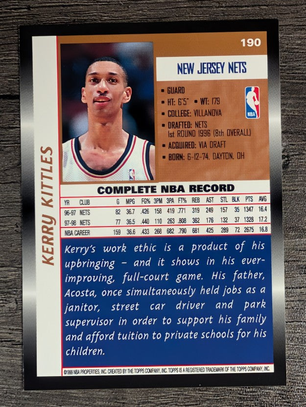 1998-99 Topps #190 Kerry Kittles