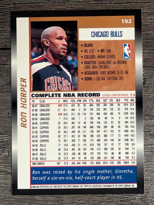 1998-99 Topps #192 Ron Harper
