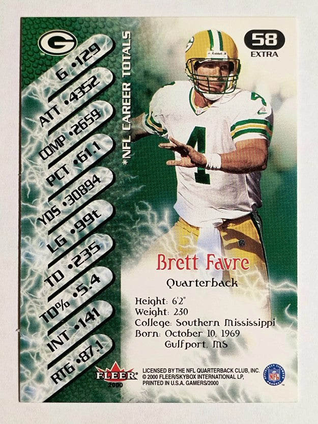 2000 Fleer Gamers Extra #58 Brett Favre