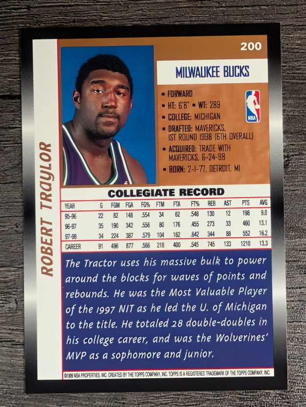 1998-99 Topps #200 Robert Traylor RC