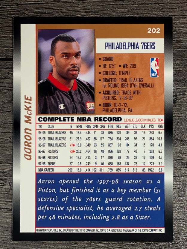 1998-99 Topps #202 Aaron McKie