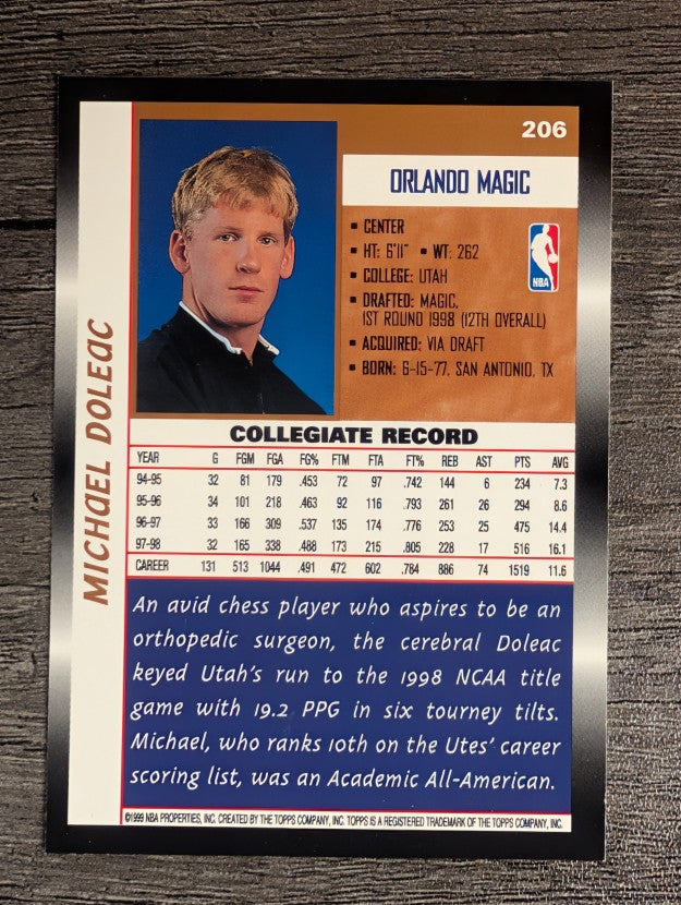 1998-99 Topps #206 Michael Doleac RC