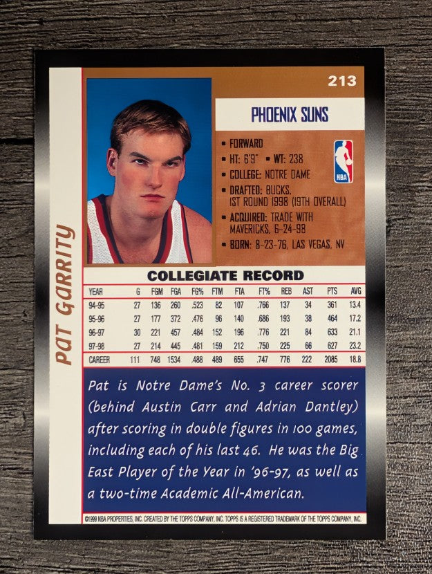 1998-99 Topps #213 Pat Garrity RC