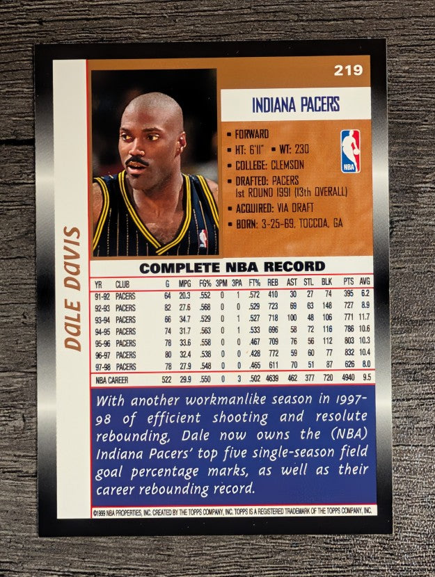 1998-99 Topps #219 Dale Davis