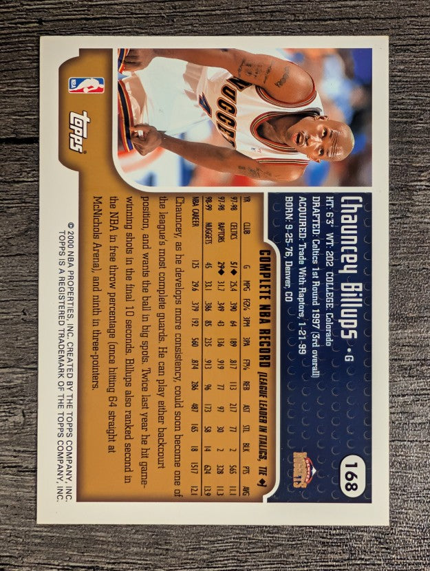 1999-00 Topps #168 Chauncey Billups