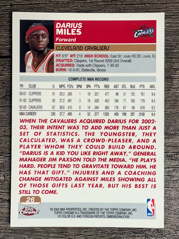 2003-04 Topps Chrome #26 Darius Miles
