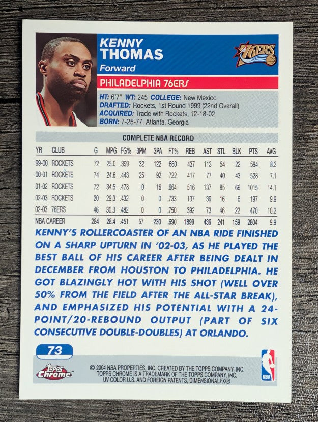 2003-04 Topps Chrome #73 Kenny Thomas