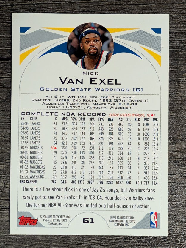 2004-05 Topps #61 Nick Van Exel