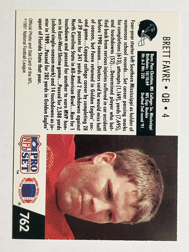 1991 Pro Set #762 Brett Favre RC