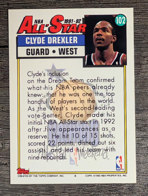 1992-93 Topps #102 Clyde Drexler AS