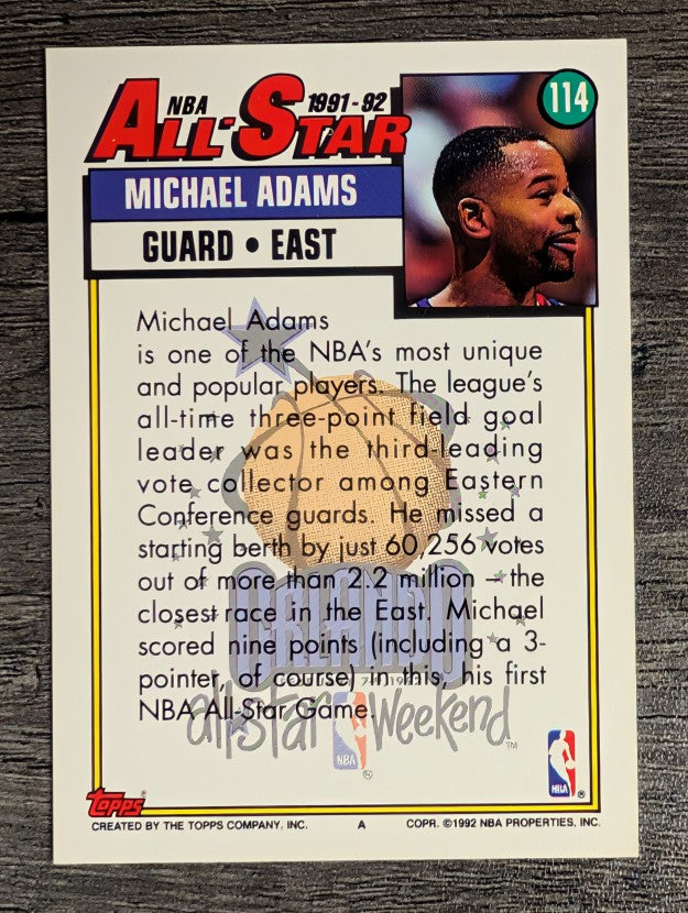 1992-93 Topps #114 Michael Adams AS