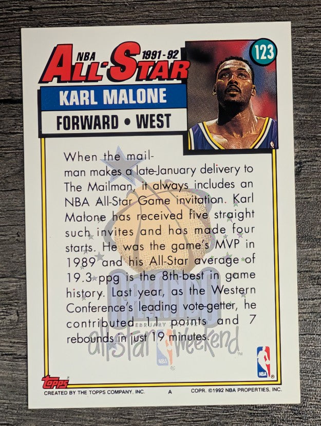 1992-93 Topps #123 Karl Malone AS